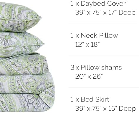 Southshore Fine Living Twin Daybed Comforter Set 6-Piece Boho Design