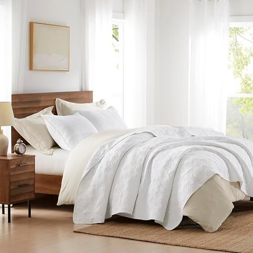 WDCOZY Cotton Quilt Set Twin Size with 1 Pillow Sham