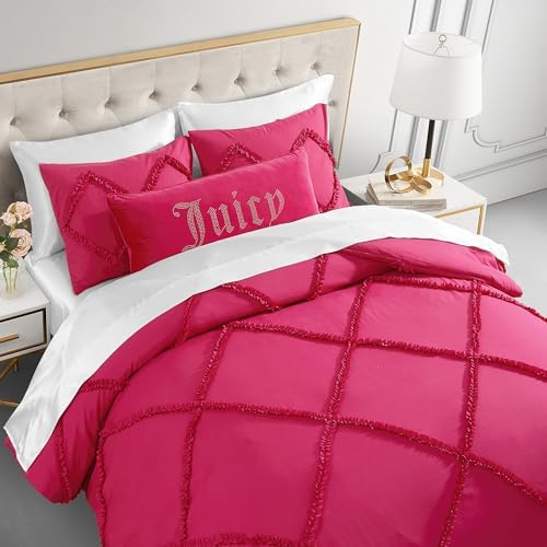 Juicy Couture Diamond Ruffle Reversible Comforter Set