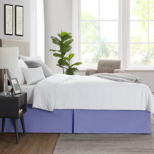 Nestl Steel Blue Full XL Bed Skirt - 14 Inch Drop