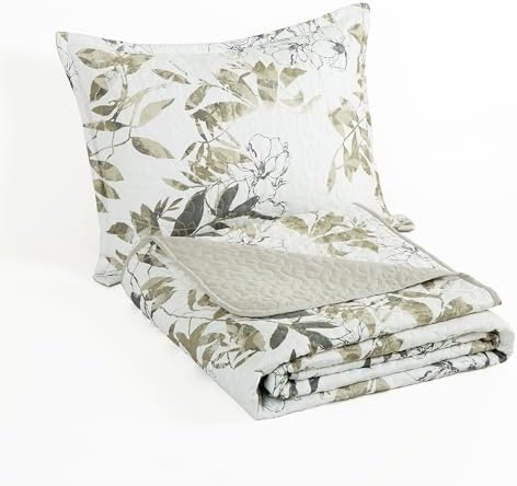 Chezmoi Collection Julia 3-Piece Floral Quilt Set Queen
