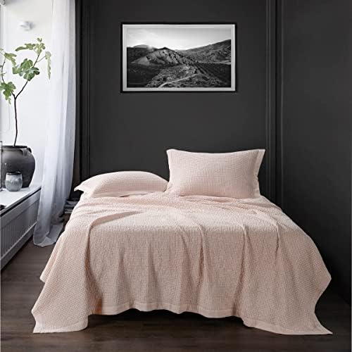 HiEnd Accents Stonewashed Cotton Waffle Coverlet Set