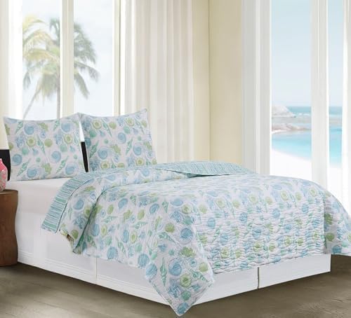 CF Home Delray Beach Ocean Theme Quilt Set Twin 2 Piece