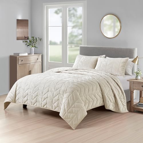 HUMESIIL Queen Quilt Bedding Set - Luxury Velvet Summer Quilt