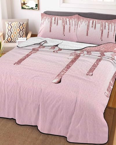 RisQiten Twin XL Quilt Set with Shams 1