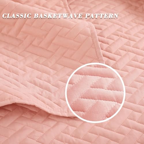 Exclusivo Mezcla Twin Quilt Set with Basket Weave Pattern 1