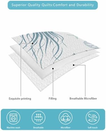 TocaHome Summer Twin XL Quilt Set with 2 Pillowcases