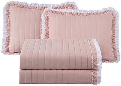 Chezmoi Collection Bonnie 3-Piece Cotton Quilt Set