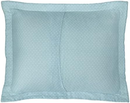 Laura Ashley Twin Quilt Set with Matching Sham Saltwater Blue 100 Cotton