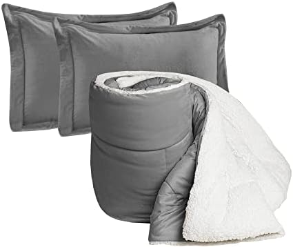 Elegant Comfort 3-Piece Sherpa Comforter Set