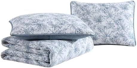 Tommy Bahama King Quilt Set with Shams - Reversible Cotton Bedding