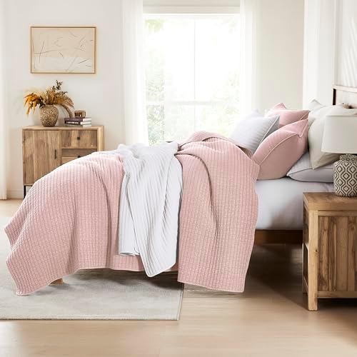 WDCOZY Pink Twin Quilt Set with 1 Sham