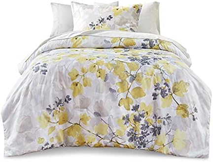 Madison Park Comforter Set Leaf Yellow 6 Piece