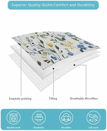 PRINT PICTURE ARTHOME Twin XL Quilt Set with Pillow Covers