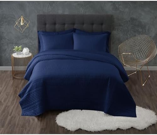 TRULY CALM Quilt Set Twin XL Navy