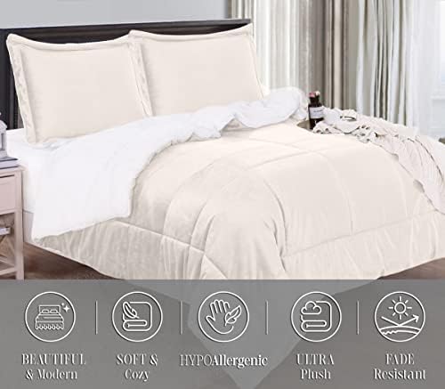 Elegant Comfort Super Soft Sherpa Comforter Set Twin XL