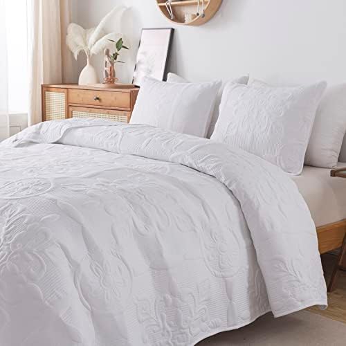 B2EVER Damask Quilt Twin Set with 1 Pillow Sham 1