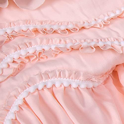 Lush Decor Kemmy Ruffled Quilt 3 Piece King Set PeachBlush