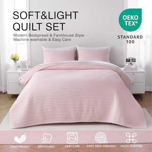 DAWNDIOR Max Oversized Quilt Set Pink