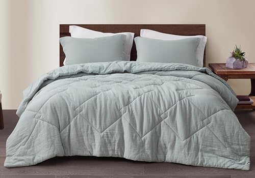 Chezmoi Skye 2-Piece Cotton Muslin Comforter Set