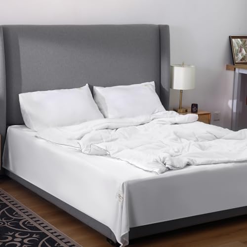 Hahafelt 26 Pcs College Dorm Bedding Set Twin XL White Essentials