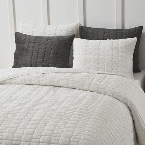 Wonderful Faux Fur Quilt Set Twin 2 Piece 1