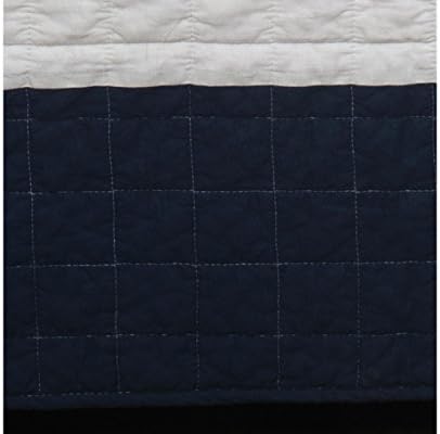Lush Decor New Berlin Quilt Set Twin Navy White