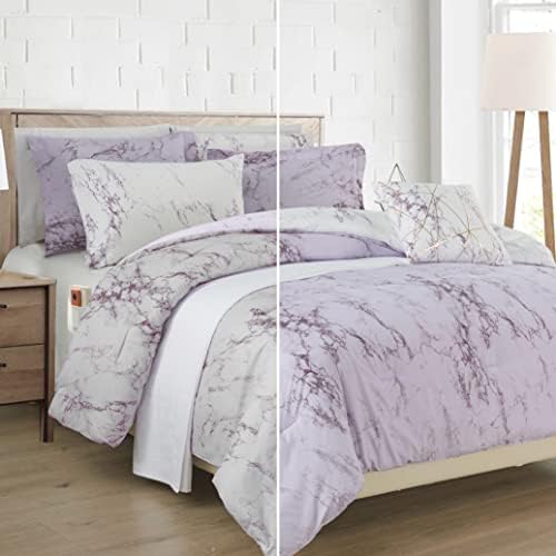 Elegant Comfort 10-Piece Marble Print Comforter Set