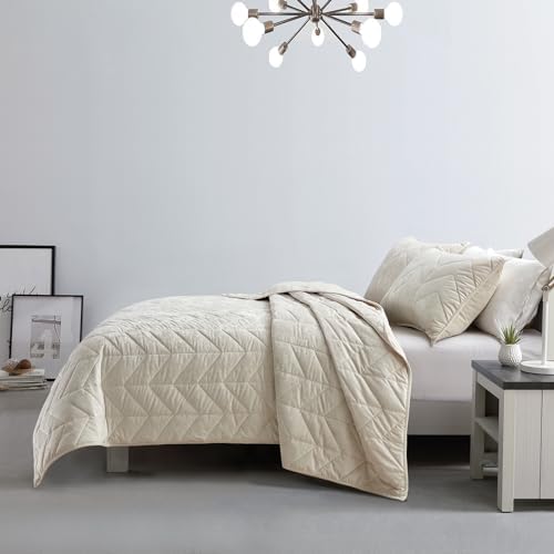 HUMESIIL Queen Quilt Bedding Set - Luxury Velvet Summer Quilt
