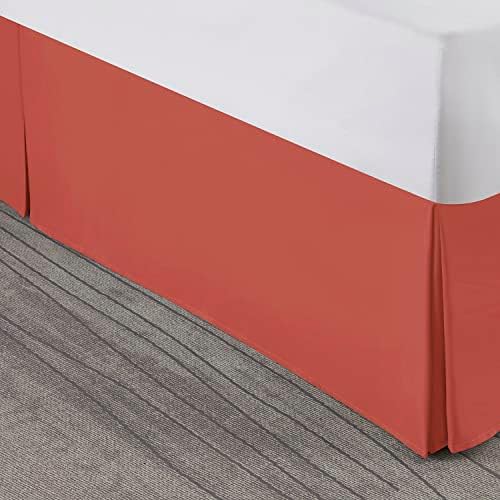 Nestl Orange Full XL Bed Skirt 14 Inch Drop 1