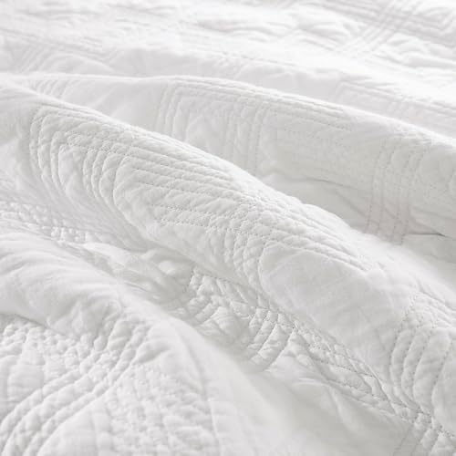 WDCOZY Cotton Quilt Set Twin Size with 1 Pillow Sham