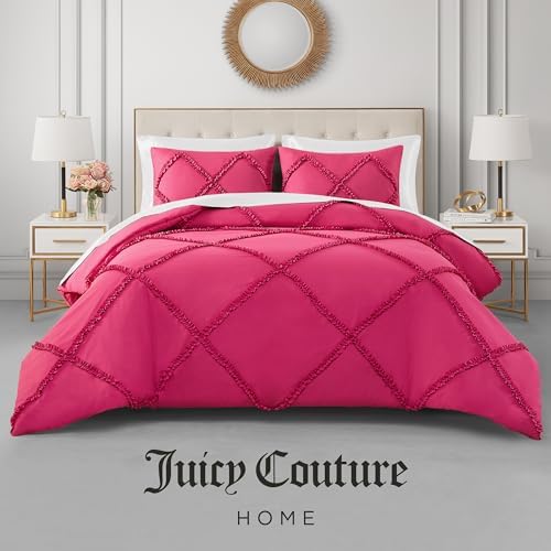 Juicy Couture Diamond Ruffle Reversible Comforter Set