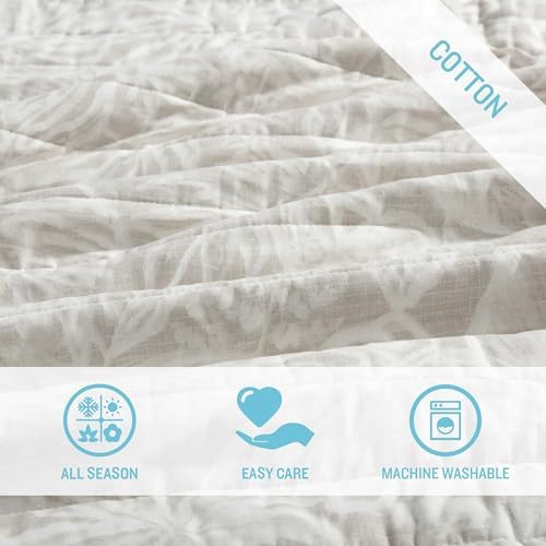 Tommy Bahama Twin Quilt Set - Breathable Reversible Bedding with Matching Sham