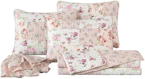 Chezmoi Abbi 5-Piece Pink Shabby Chic Daybed Set 1