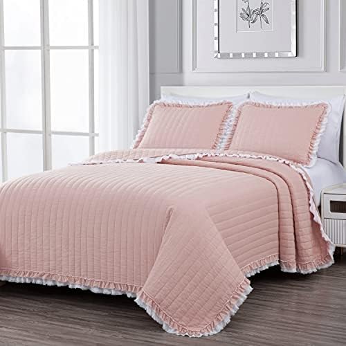 Chezmoi Collection Bonnie 3-Piece Cotton Quilt Set