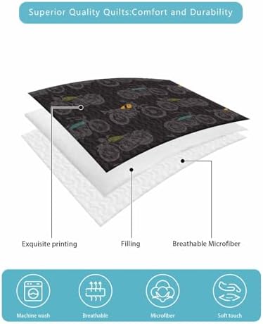 TocaHome Summer Quilt Twin XL Set with 2 Pillowcases