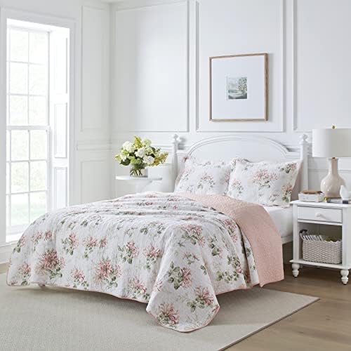 Laura Ashley Twin Quilt Set - Honeysuckle Pink