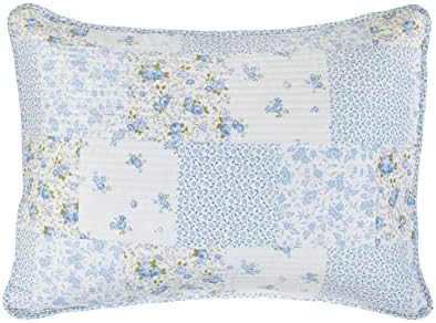 Laura Ashley Twin Quilt Set Cotton Reversible with Matching Sham