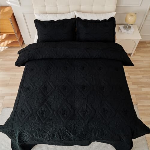 Cmfshape Floral Quilt Set 3 Piece Queen Bedding