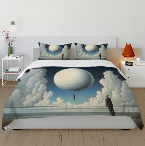 Surrealism Duvet Cover Set Super King with Zipper and Ties