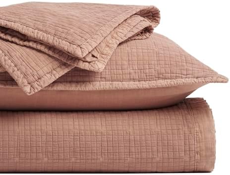 EVERGRACEHOME Stonewashed Cotton Quilt Set Queen Size
