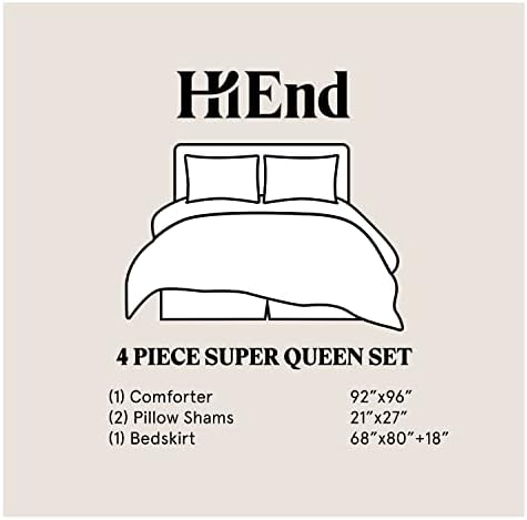 HiEnd Accents Hollywood 4 Piece Super Queen Comforter Set