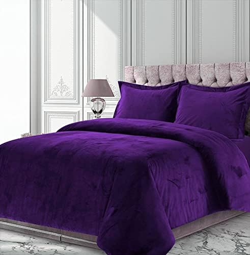 Velvet Plum Comforter Set Super Queen 3 pcs
