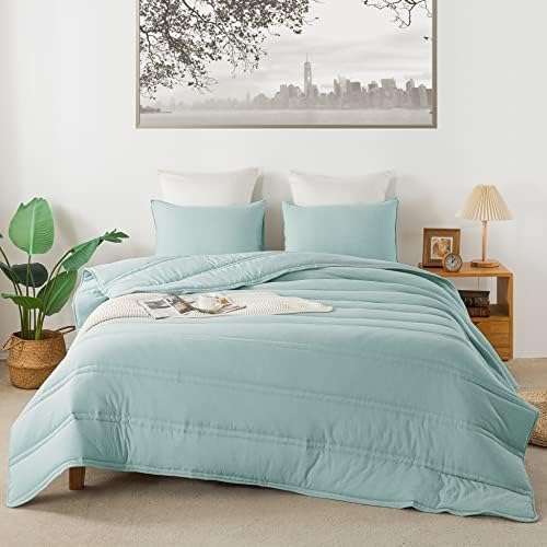 AnnaZ Home 3PC Comforter Set Light Blue Twin XL