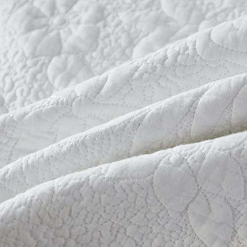 Brandream 5-Piece Quilt Set Cotton Matelasse Coverlet Luxury Farmhouse Bedspread