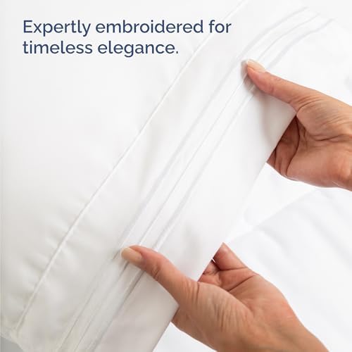 CGK Unlimited Wrap Around Dust Ruffle Bed Skirt 2 Pillowcases Bundle - White 1