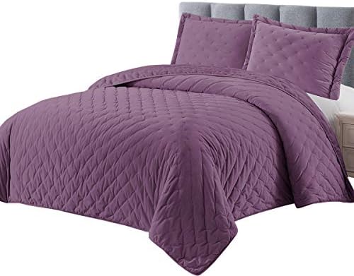 Royal Tradition Velvet Purple Fluffy Quilt Set 2pc Twin XL Oversized
