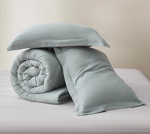 Chezmoi Skye 2-Piece Cotton Muslin Comforter Set