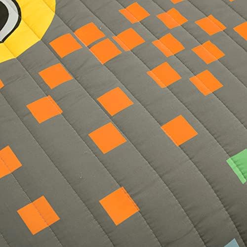 Lush Decor Video Games Reversible Quilt Set Twin Gray Yellow