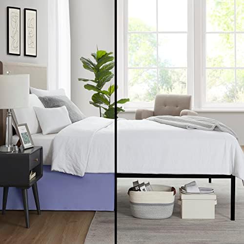 Nestl Steel Blue Full XL Bed Skirt - 14 Inch Drop